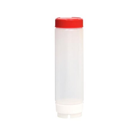 Tablecraft 24 oz Invertatop Squeeze Bottle with Red Cap 24SVREC
